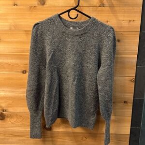 H&M Grey puff sleeve sweater